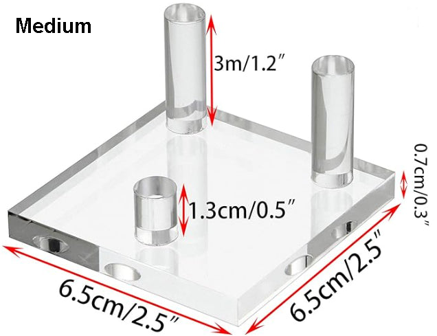 3 Peg Acrylic Specimen Stands