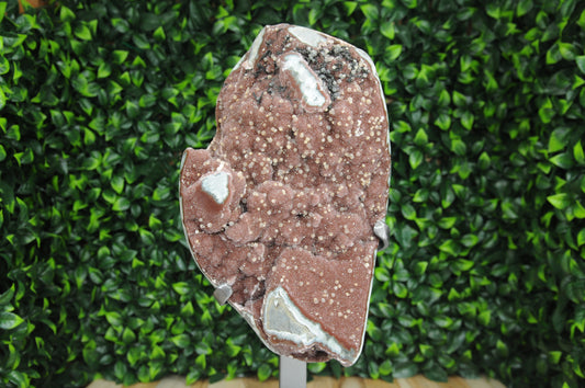 Red Amethyst and Goethite with UV Reactive Calcite