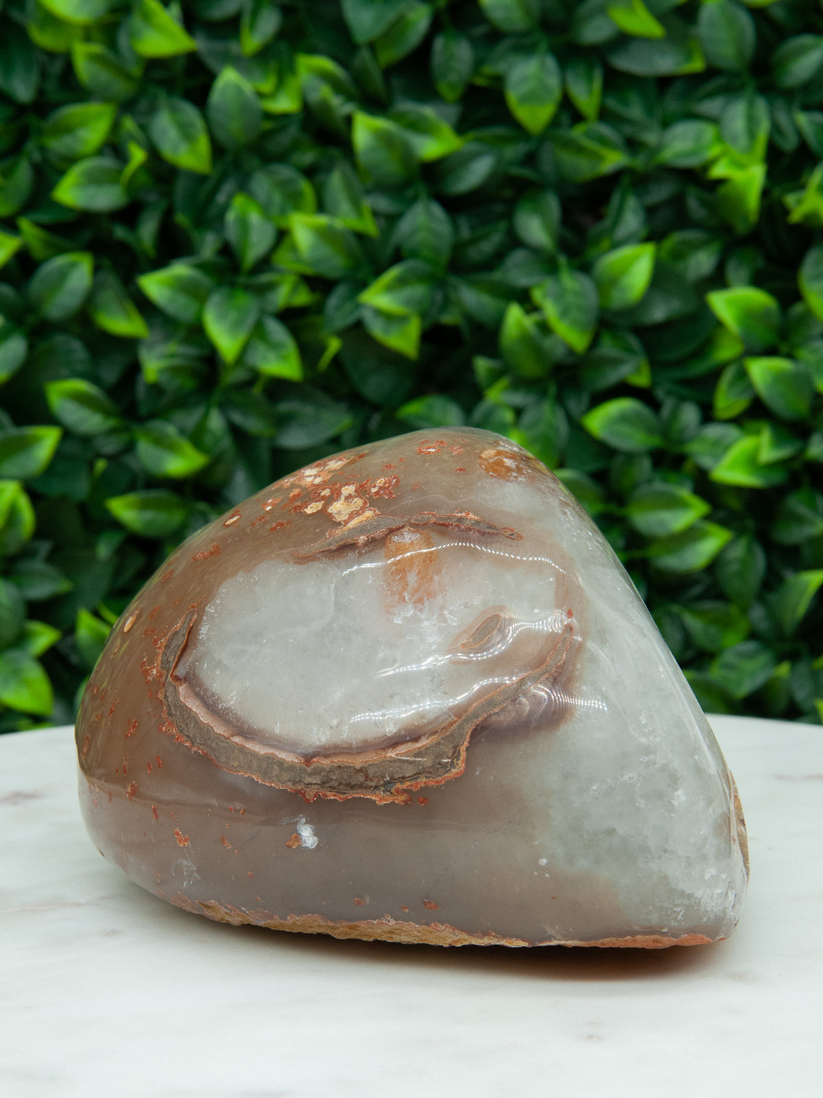 Yellow Rainbow Amethyst with Calcite Geode Statement Piece