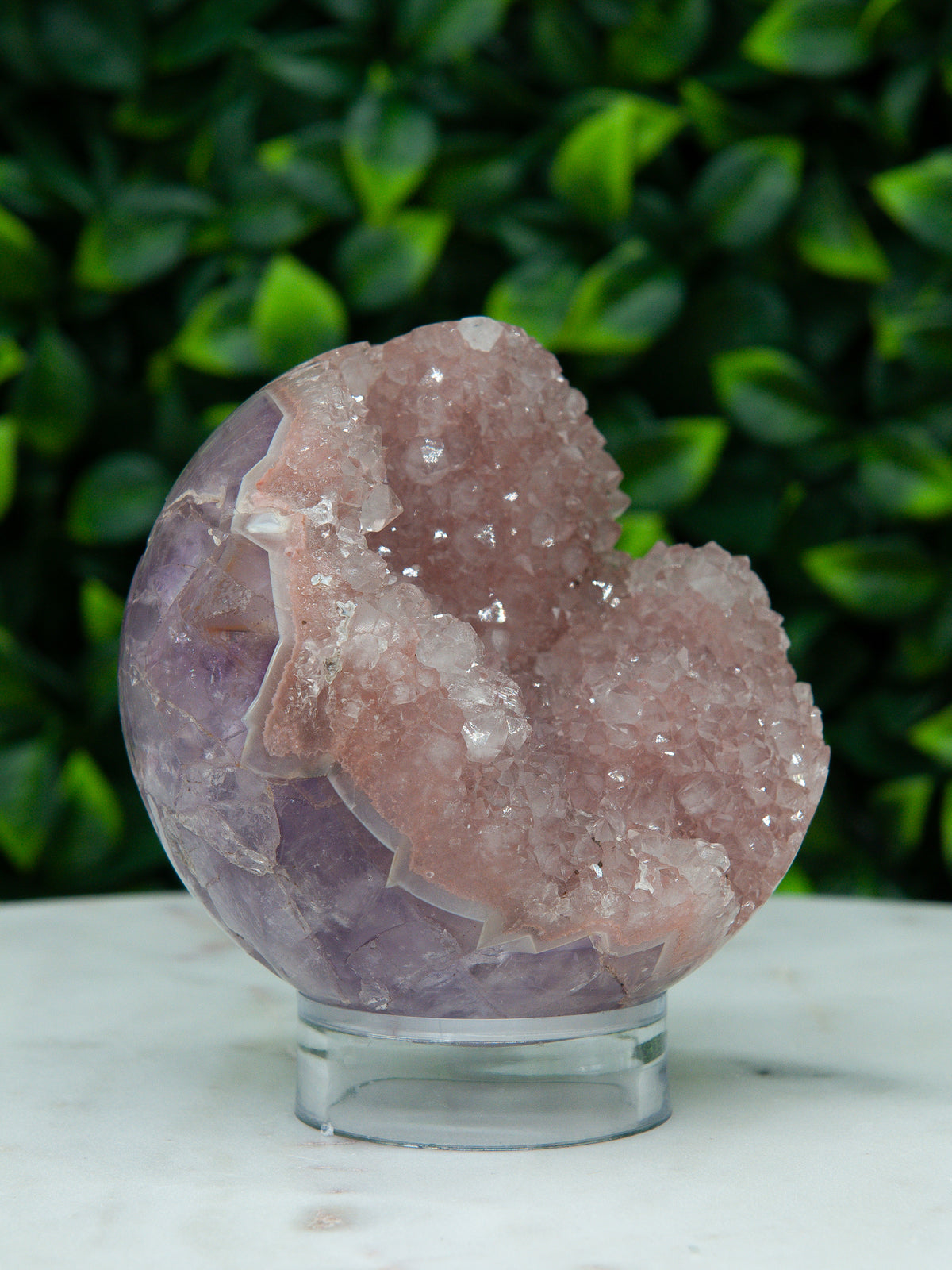 Pink and Purple Amethyst Sphere